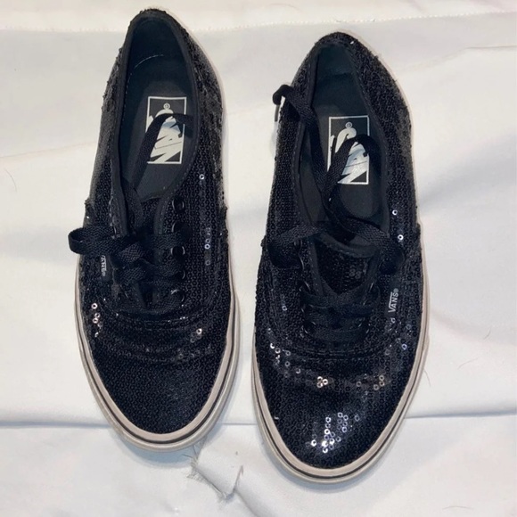 Vans Shoes - COPY - VANS Black Sequin Black Sneakers SZ 8